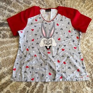 Looney toons scrub top Xl